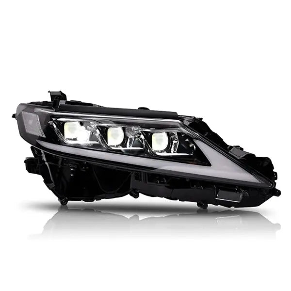 1 Pair Full Led Devil Eye with Blue Animation Start-Up Headlight for Toyota Camry 2018 2019 2020 2021 2022 Sedan Head Lamp