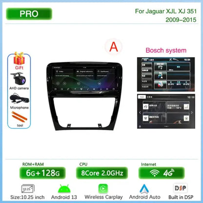 10.25Inch Car Multimedia Video Player for Jaguar XJL XJ 351 2009-2017 GPS Navigation Android13 Radio Stereo 4+64 Gb Carplay 4G