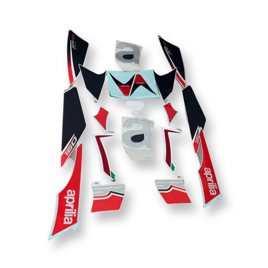 Aprilia SR 160 complete sticker decals kit ( Red & Black )