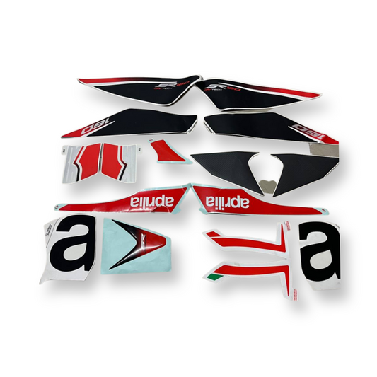 Aprilia SR 160 complete sticker decals kit ( Black and red )