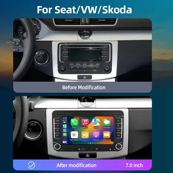 2 Din Android Car Radio GPS 4G Wifi DSP Carplay for VW / Volkswagen Skoda Octavia Golf 5 6 Touran Passat B6 Polo Jetta