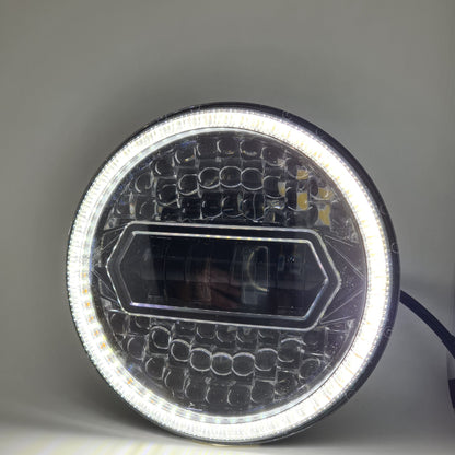 7 Inch Diamond Cut Round Led Headlight For Bikes and Car