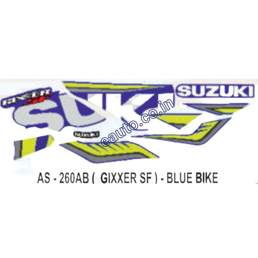 Graphics Sticker Set for Suzuki Gixxer SF | Blue Vehicle | Both Sides