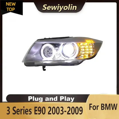 For BMW 3 Series E90 2003-2009 Car Headlight Assembly LED Lights Lamp DRL Signal Plug and Play Daytime Running