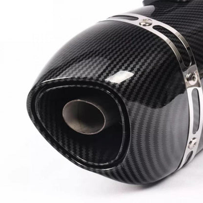 AUTOPOWERZ Yo Shimuras Universal Slip On Exhaust Silencer 36-51mm Muffler Pipe for All Motorcycle ( Carbon Black)