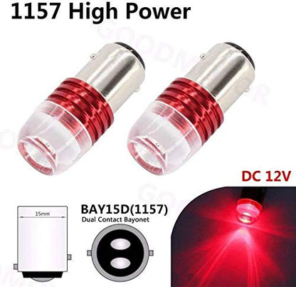 AUTOPOWERZ Touch Brake Light, Reversing Light, Tail Light, Parking Light, Indicator Light, Side Marker LED for Yamaha, Mahindra, Ducati, KTM, Hero (Universal For Bike, Pack of 2) (Red)