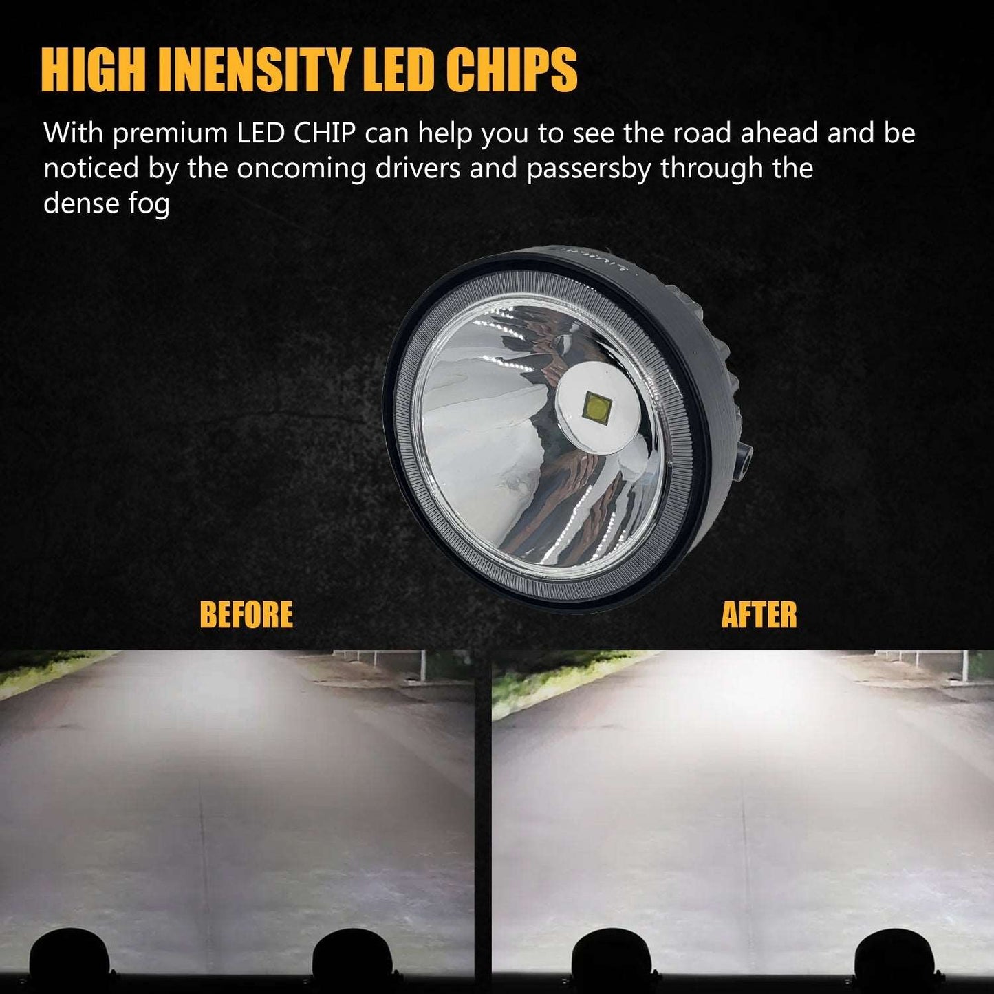 4 inch White Spotlight 45W, Led Off Road Super Bright Driving Fog Light for Bikes, Cars and Trucks (Pack Of 2pcs)