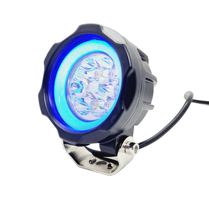 6 Led Fog Lamp Blue Cob Round Single (12-80V DC- 40W)