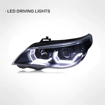 For BMW 5 Series E60 2003-2010 Car Headlight Assembly LED Lights Lamp DRL Signal Plug and Play