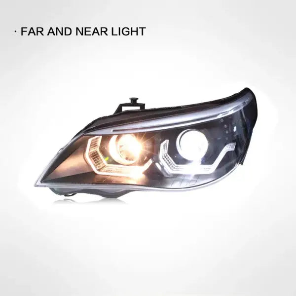 For BMW 5 Series E60 2003-2010 Car Headlight Assembly LED Lights Lamp DRL Signal Plug and Play