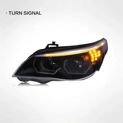 For BMW 5 Series E60 2003-2010 Car Headlight Assembly LED Lights Lamp DRL Signal Plug and Play