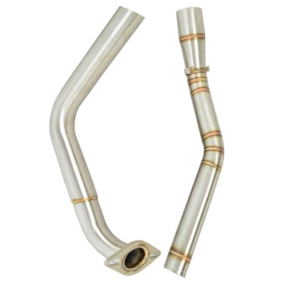 Autopowerz Stainless Steel Motorcycle Exhaust Middle Muffler Bend Pipe (Yamaha R15 V3 Bend Pipe)