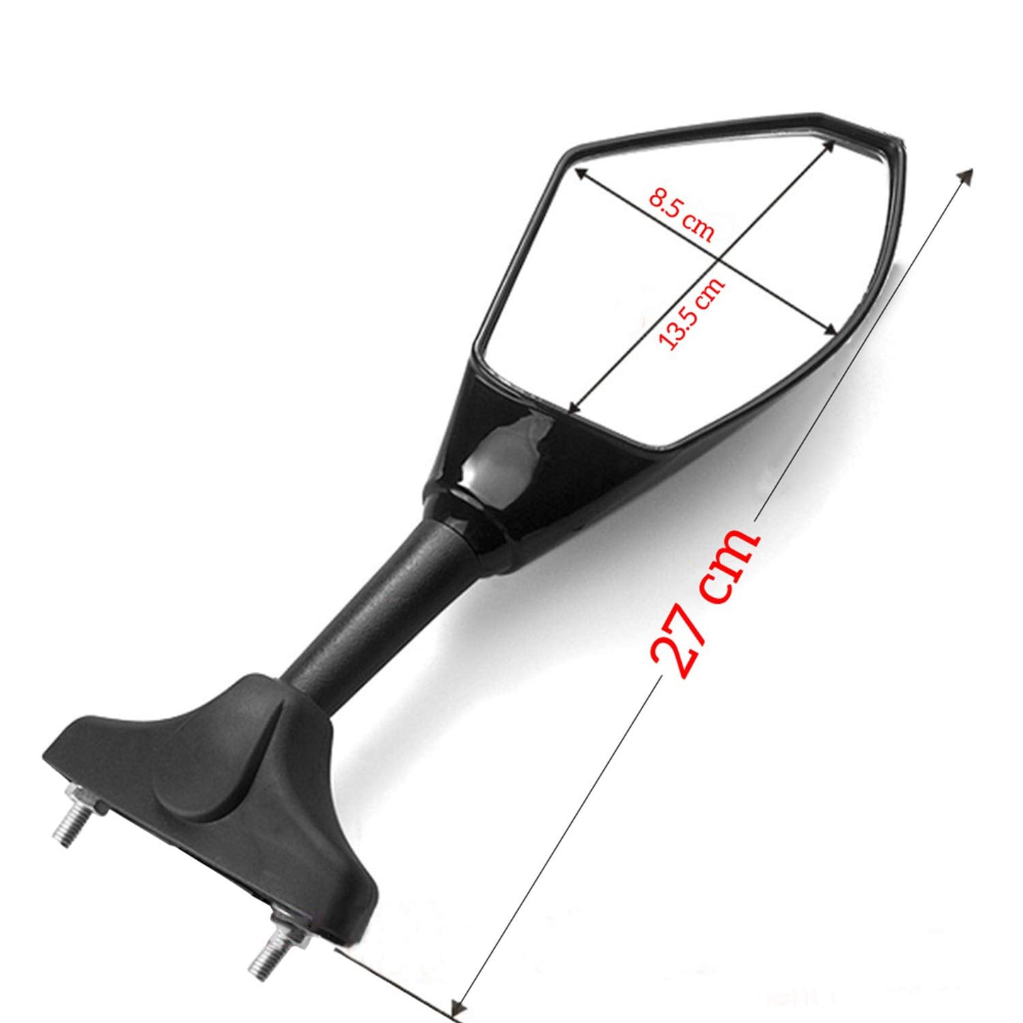 AUTOPOWERZ ABS Plastic Motorcycle Black Rear View Side Mirror with LED Turn Light R15 Mirror