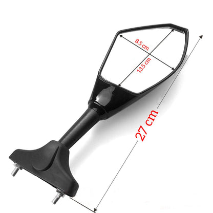 AUTOPOWERZ ABS Plastic Motorcycle Black Rear View Side Mirror with LED Turn Light R15 Mirror