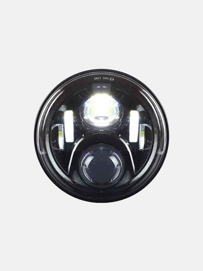 7 Inch Chrome Non Halo Black Headlight