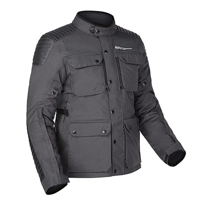 Royal Enfield Khardungla V2 Riding Jacket Grey S CE Level 2 certified armour at shoulders and elbows