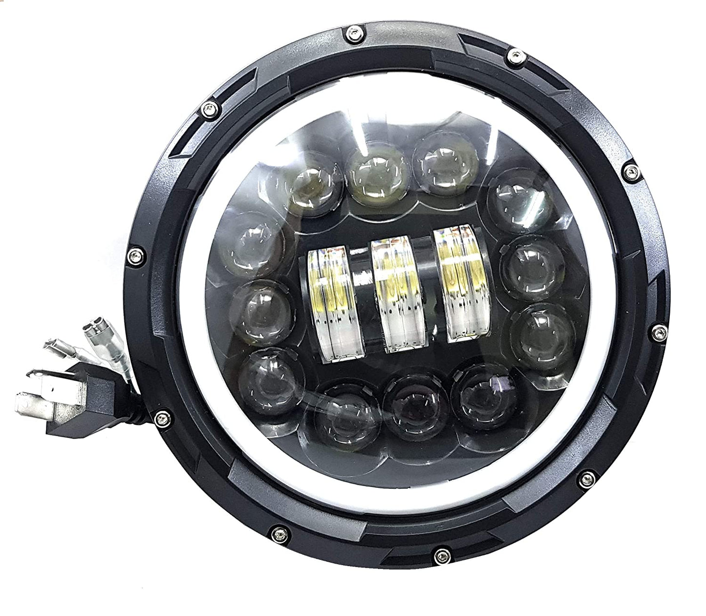 7 inch 15 led Super Bright LED Round Led Headlight for Bike and Car