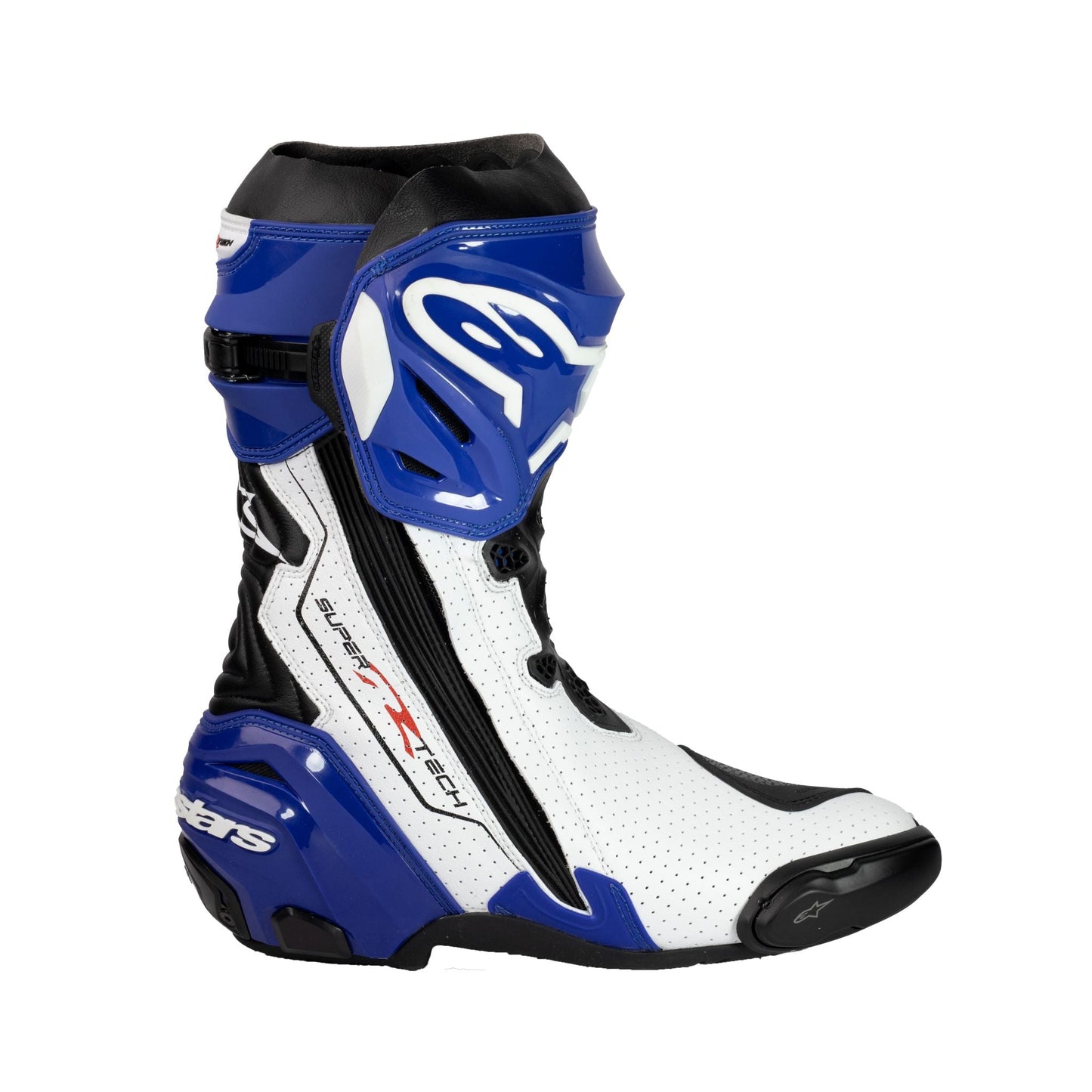 Alpinestars Supertech R Riding Boot Blue White Vented