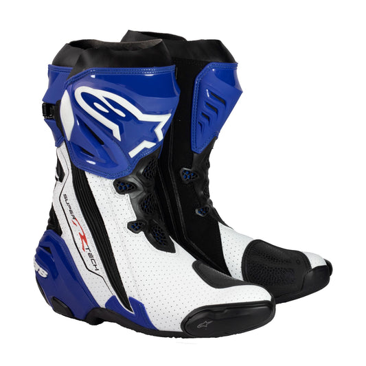 Alpinestars Supertech R Riding Boot Blue White Vented