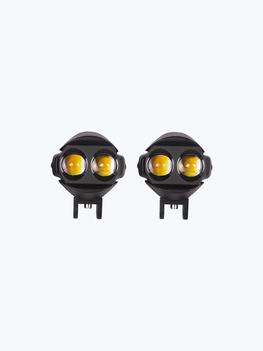 HJG 2 LED Pod Dual Color Pair Fog Light Round