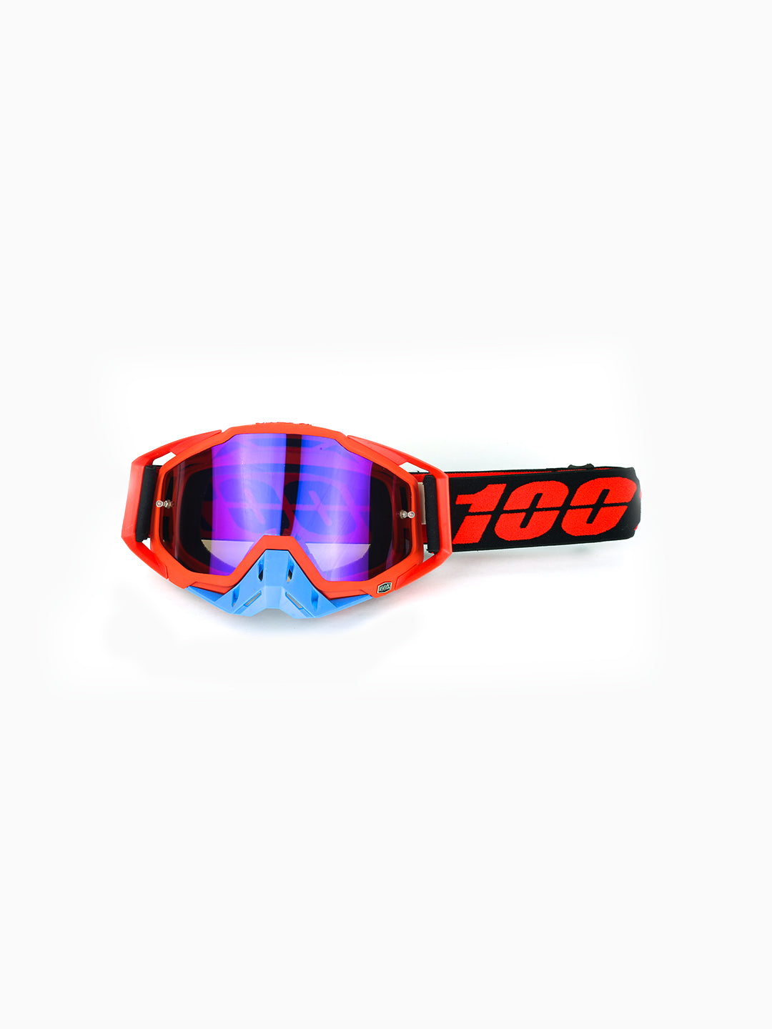 100% Goggles Red Blue Blu Tint