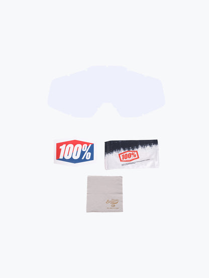 100% Goggles Yellow White Blue Tint