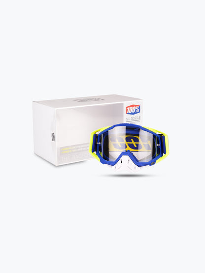 100% Goggles Flu Yellow Blue Plain Tint