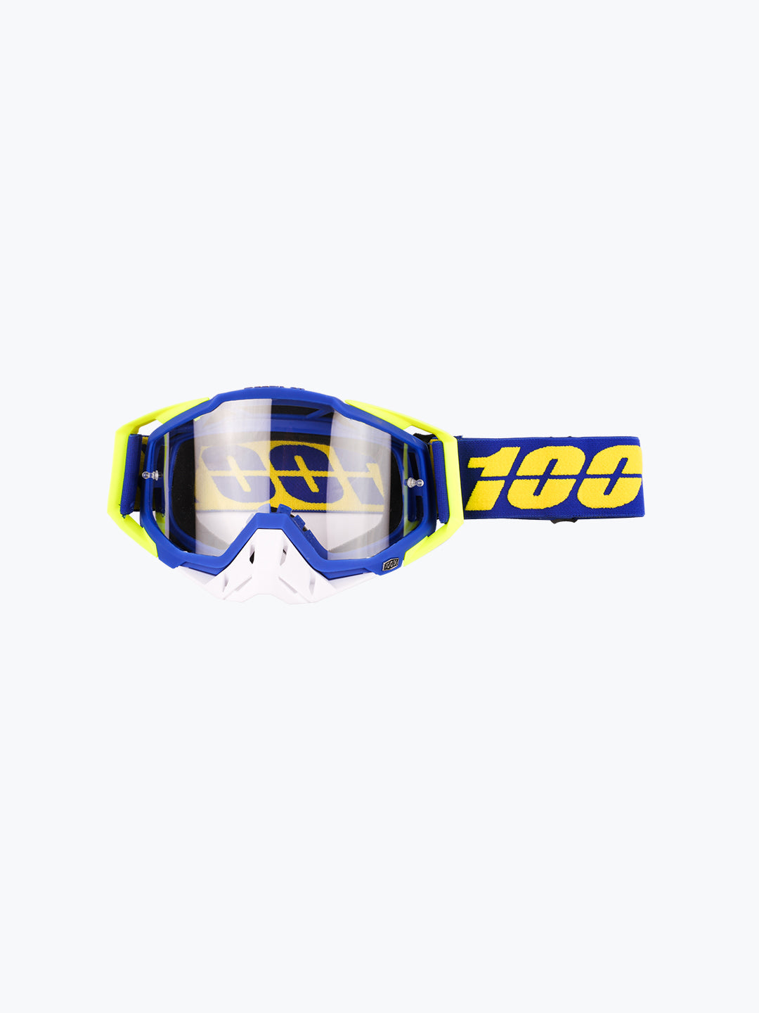 100% Goggles Flu Yellow Blue Plain Tint