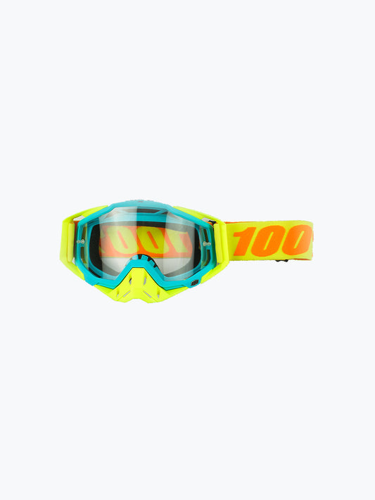 100% Goggles Flu Yellow Blue Tint