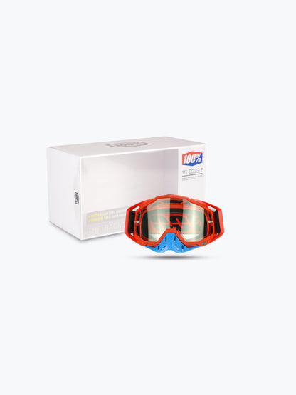 100% Goggles Red Blue Plain Tint