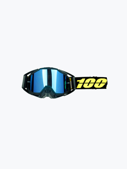 100% Goggles Black Blue Tint