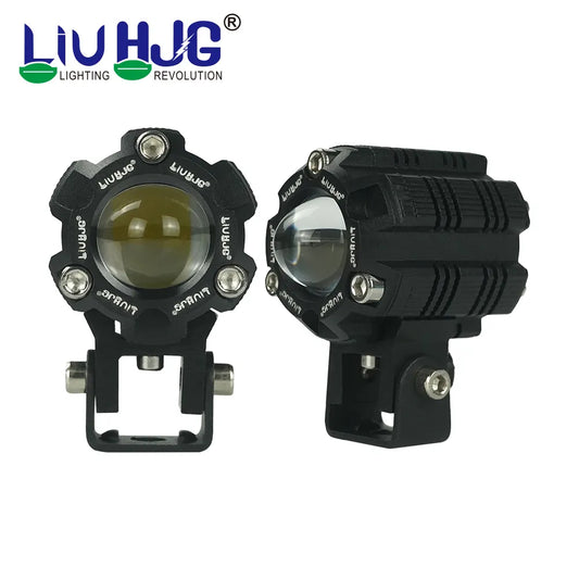 HJG Mini Driving Fog Light for All Motorcycle with wiring harness /Scooter/Jeep  (20w*2) heavy