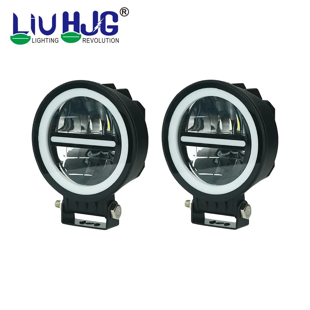 HJG Round Foglamp with Blue Drl (6 Months Guarantee)