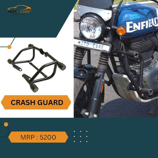 Moto Care Heavy Metal Crash Guard 4 Sliders For Royal Enfield Hunter 350