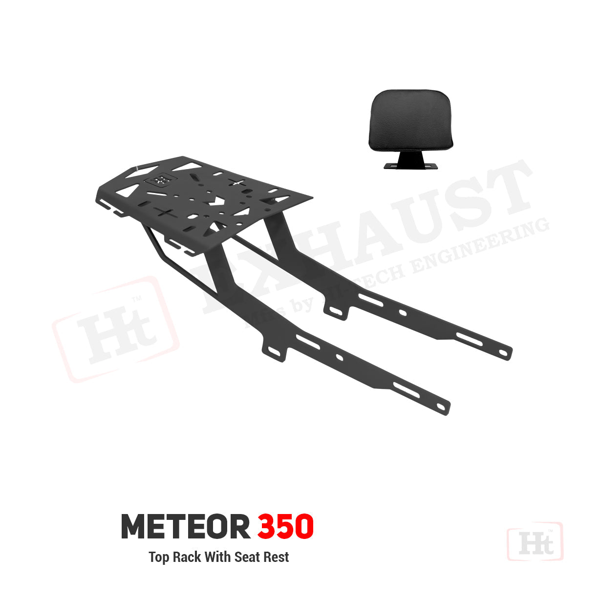 HITECH Meteor 350 Top Rack With Seat Rest Extender – REM 633 / Ht Exhaust