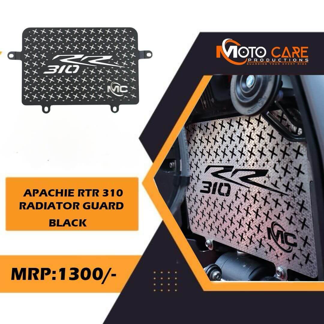 Moto Care Radiator Grill For TVS Apache RTR 310(Black)