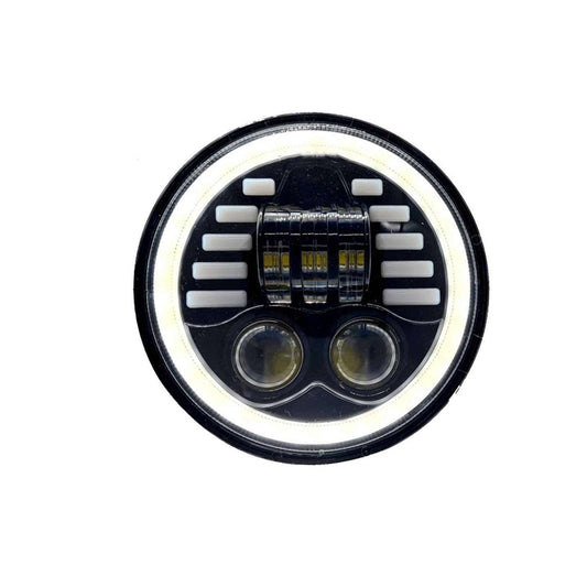 5.75 Inch Round Indicator Headlight for Bikes and Cars (12V-80V, 75W)