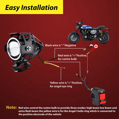 AutoPowerz LED Fog Light For Royal Enfield, KTM, Bajaj, Hero, Yamaha Universal For Bike