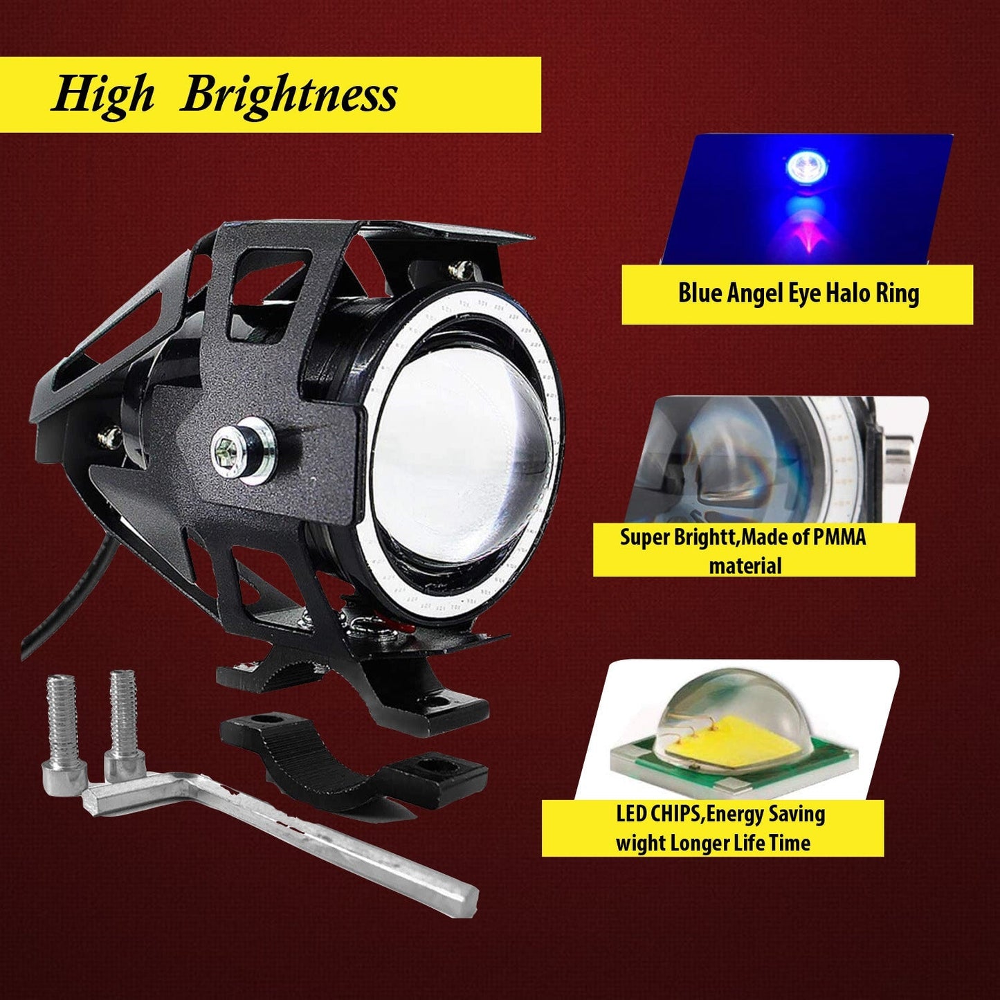 AutoPowerz LED Fog Light For Royal Enfield, KTM, Bajaj, Hero, Yamaha Universal For Bike