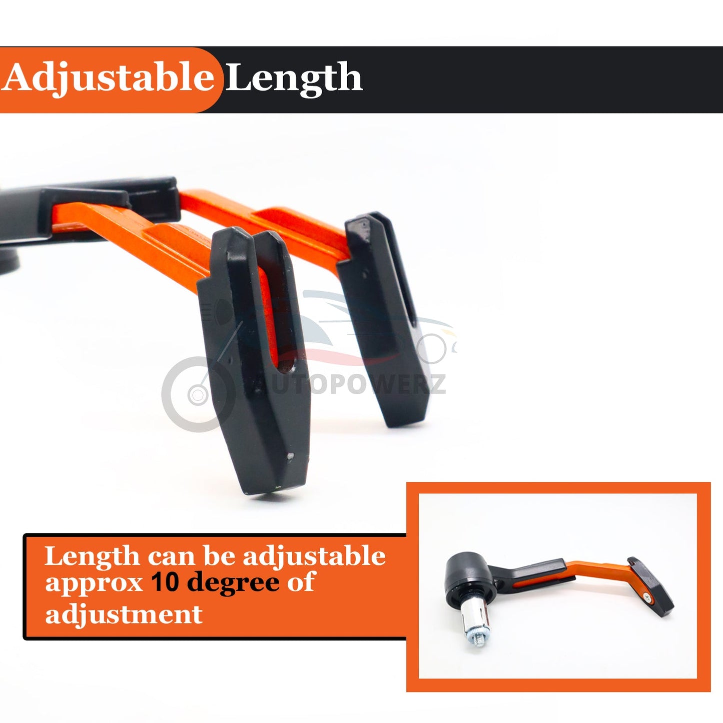 AUTOPOWERZ Universal Bike Lever Protector Guard 7/8" 22mm Brake & Clutch Levers Protector Guard  (Orange)