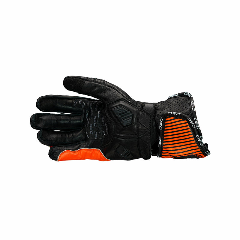 DSG Race Pro V1 Riding Glove Black Red Fluo White