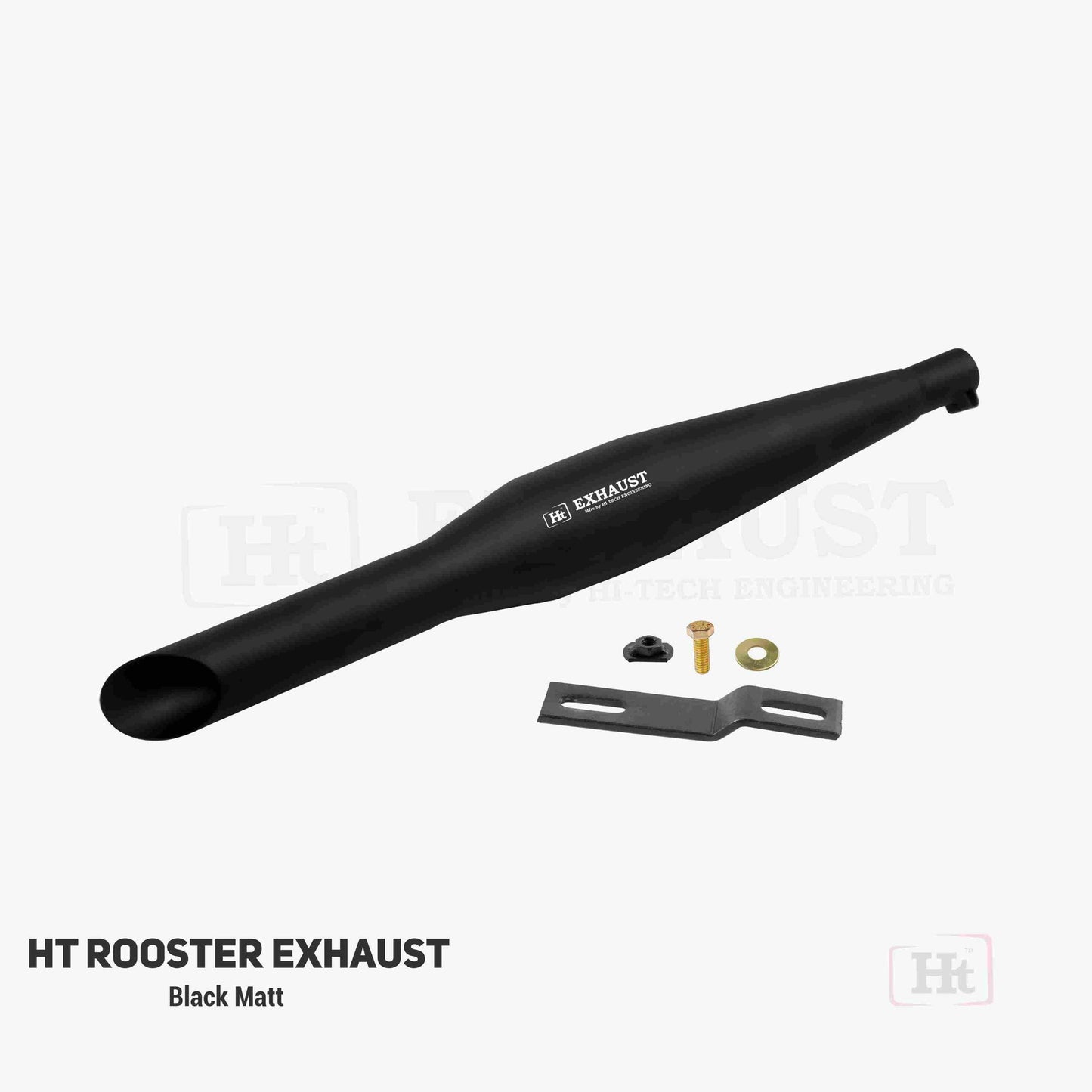 HT Rooster Exhaust Black Matt