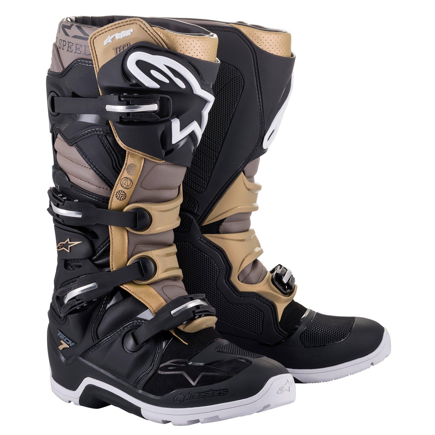 Alpinestars Tech 7 Enduro Drystar Riding Boot Black Grey Gold