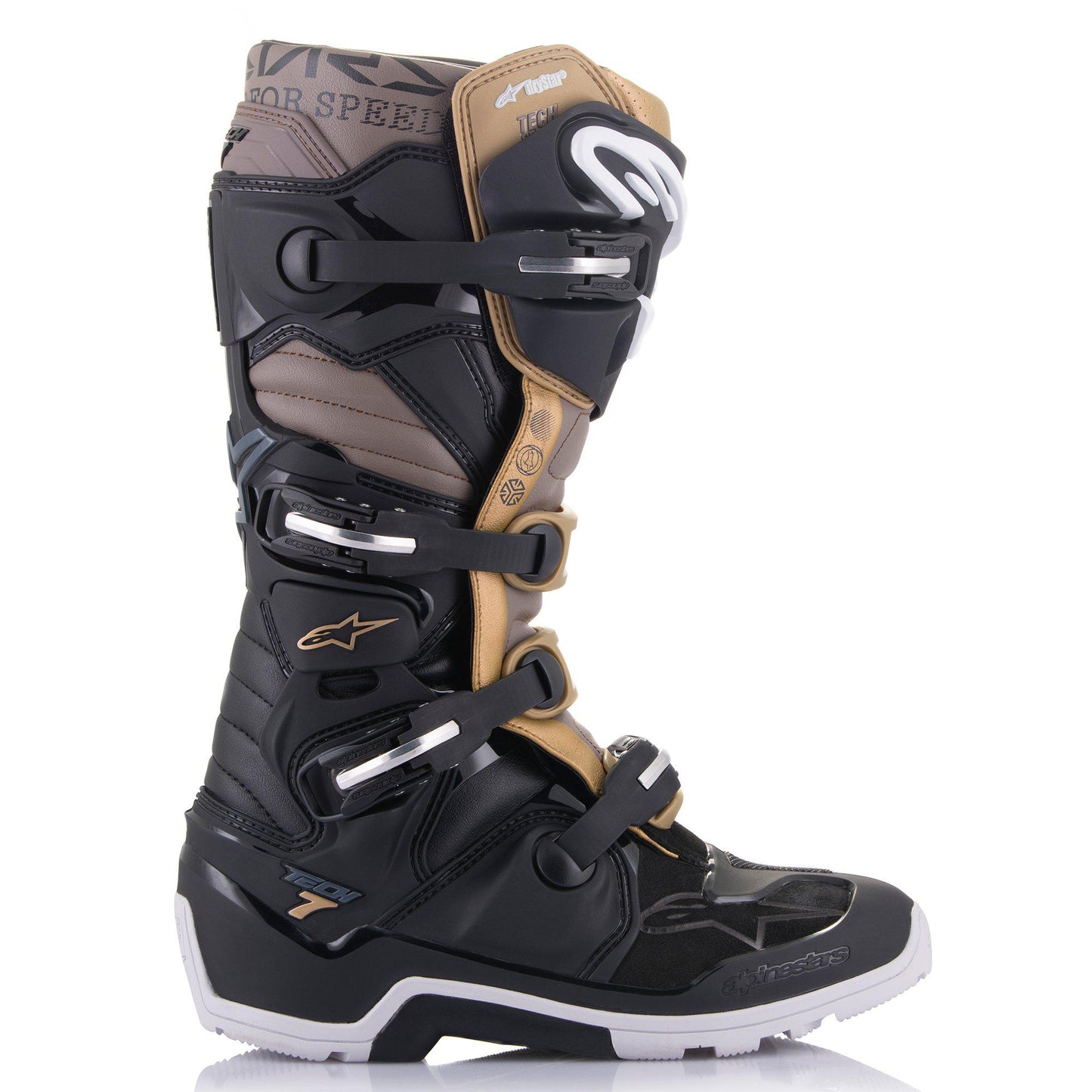 Alpinestars Tech 7 Enduro Drystar Riding Boot Black Grey Gold