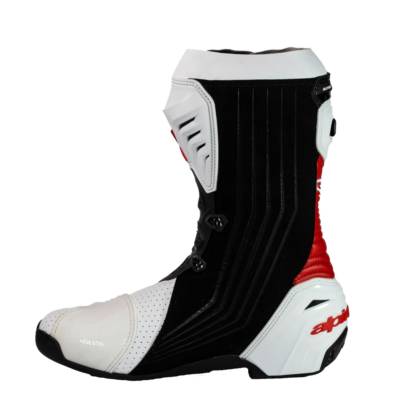 Alpinestars Supertech R Riding Boot White Red Vented