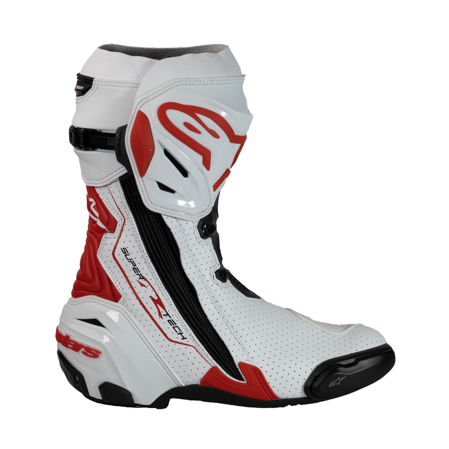 Alpinestars Supertech R Riding Boot White Red Vented