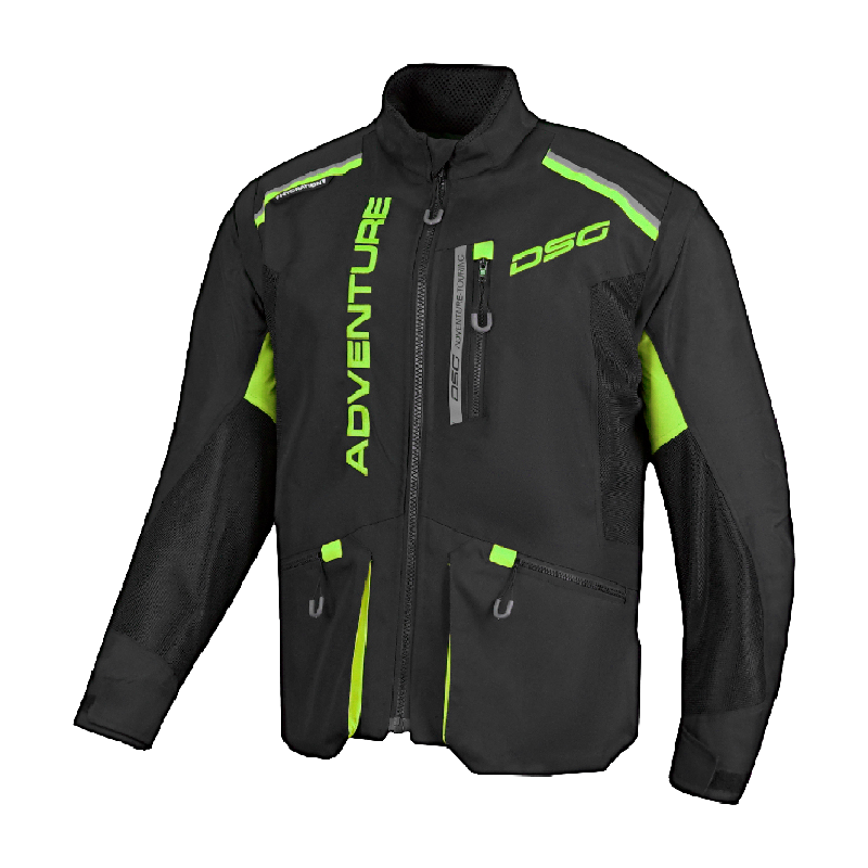 DSG Adv Riding Jacket Black Yellow Fluo