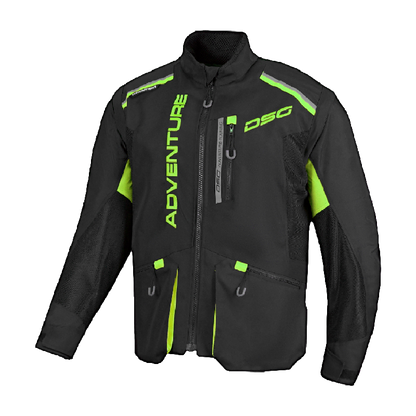 DSG Adv Riding Jacket Black Yellow Fluo