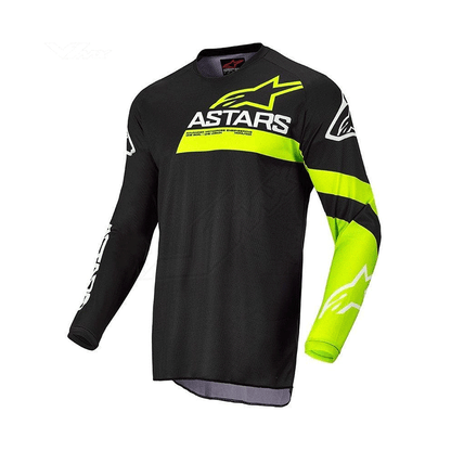 Alpinestars Fluid Chaser Jersey: Black Yellow Fluo