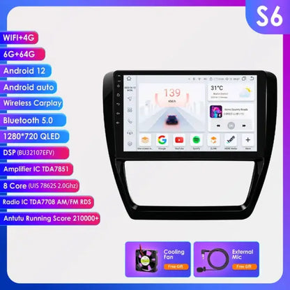 Android Screen for Volkswagen VW Jetta 6 2011 - 2018 Stereo Car Radio Video Players Wireless Carplay 2 Din GPS DSP 7862